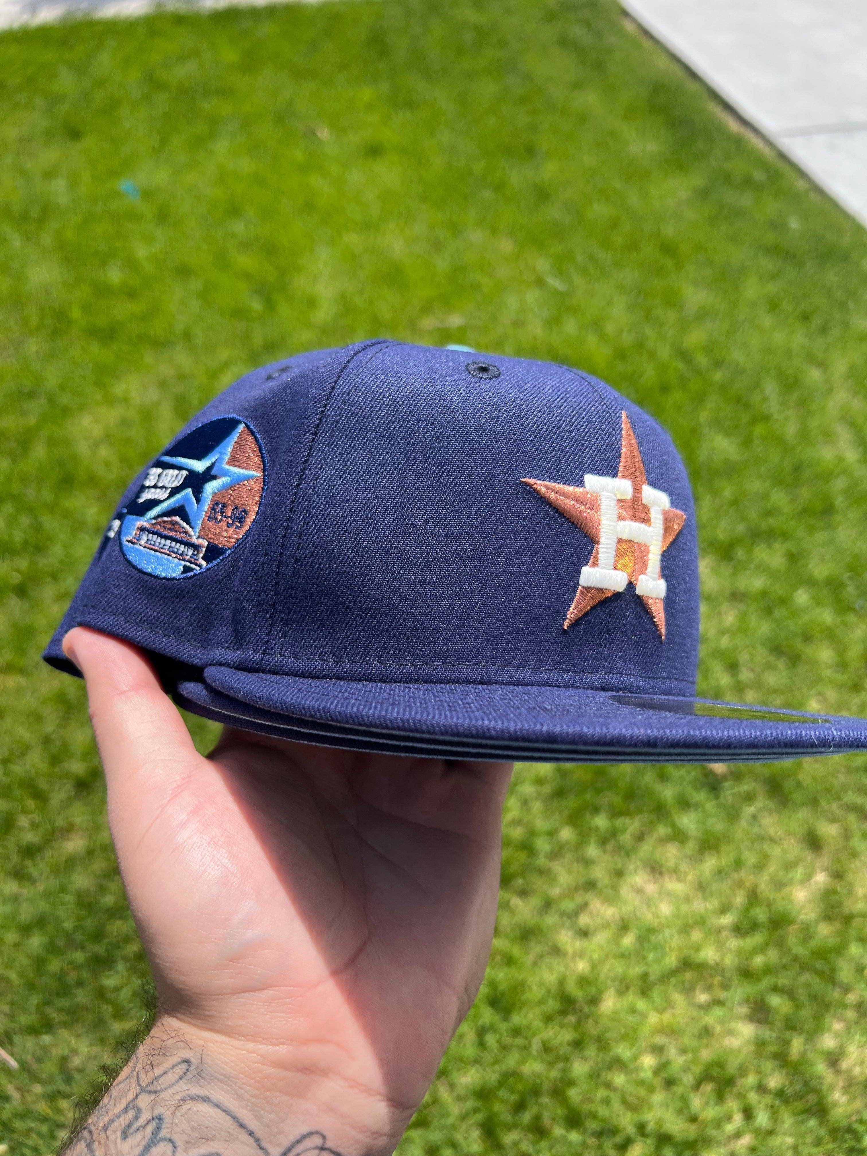 Astros blue/baby blue New Era Fitted Hat