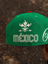 Green/red mexico floral design