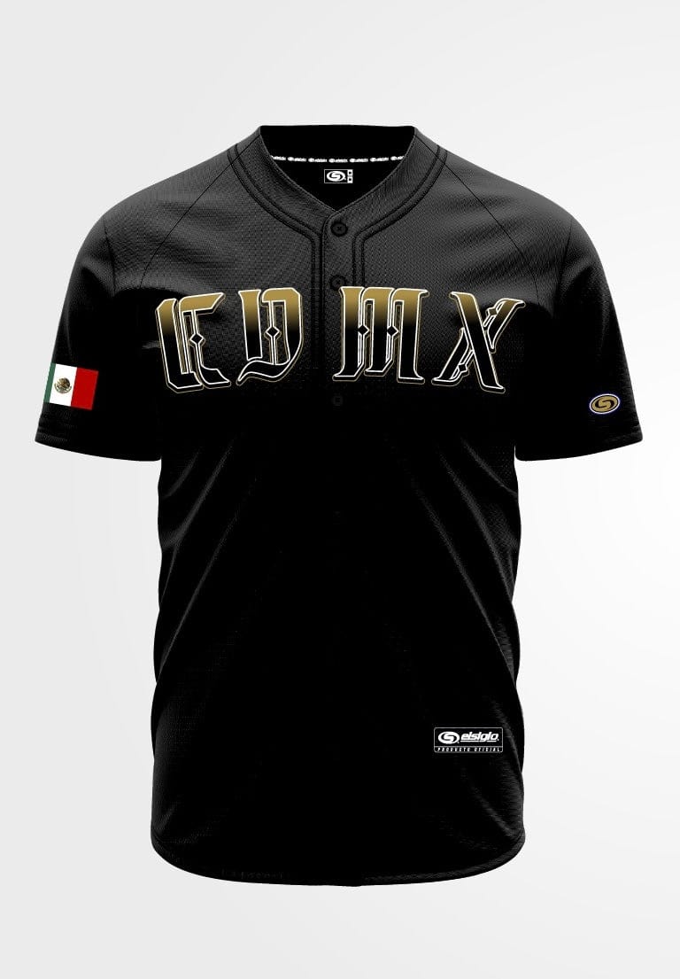 2024 MENS CDMX BLACK & GOLD Jersey - BeisbolMXShop