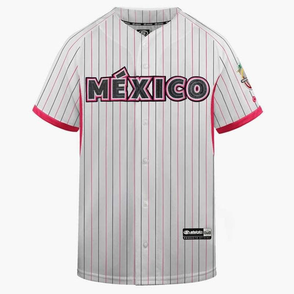 2024 serie de caribe Mexico jersey (pink stripes) - BeisbolMXShop