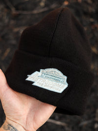 Astros (black beanie) (astrodome patch)