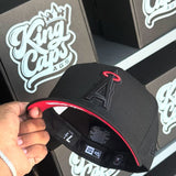 50 year Patch black/red Angels - BeisbolMXShop