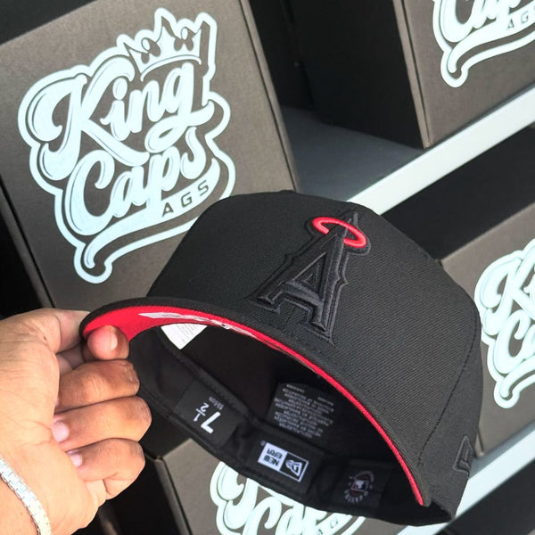 50 year Patch black/red Angels - BeisbolMXShop