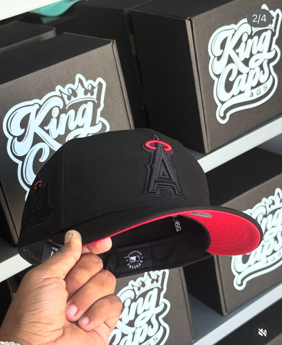 50 year Patch black/red Angels - BeisbolMXShop