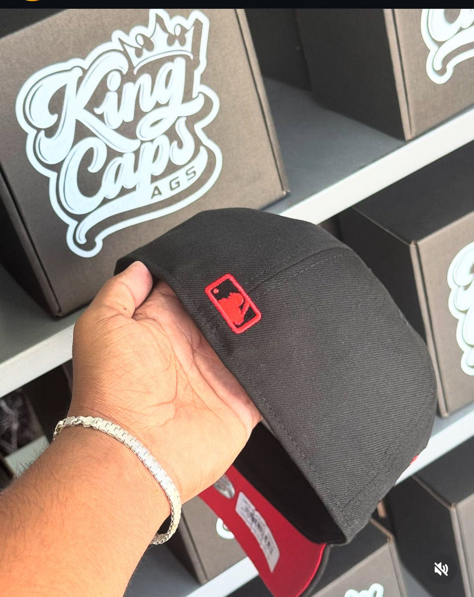 50 year Patch black/red Angels - BeisbolMXShop