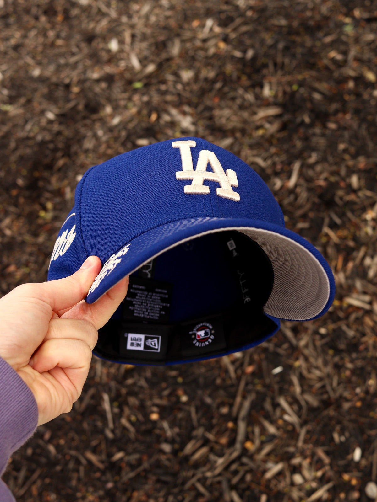 Blue Dodgers floral