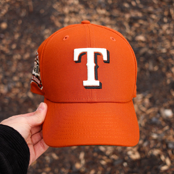Texas Rangers orange campfire hat