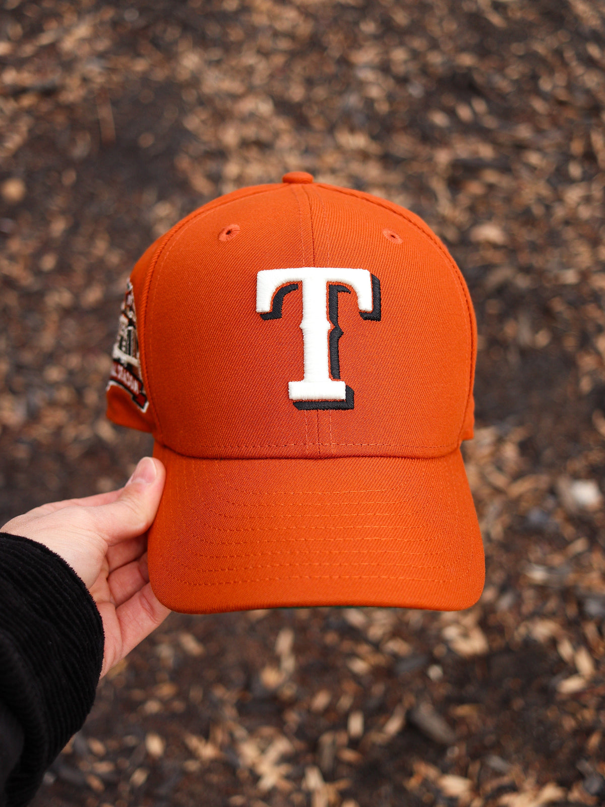 Texas Rangers orange campfire hat