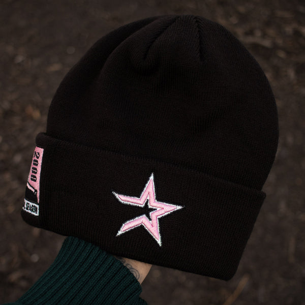 Astros (black/pink star beanie) 2000 patch