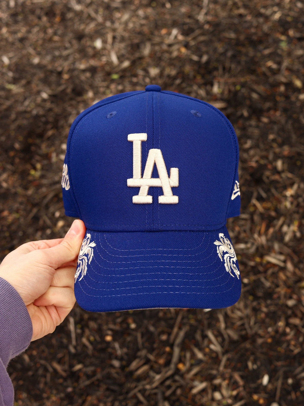Blue Dodgers floral
