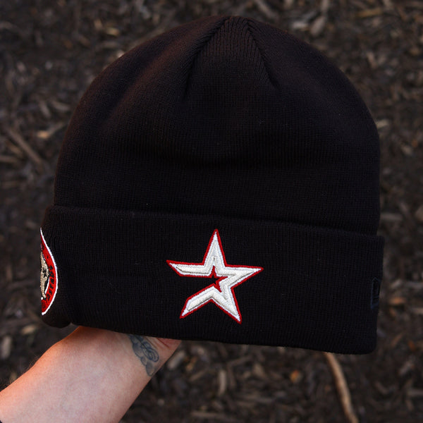 Astros (black beanie) (40 year patch)