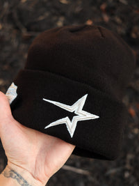 Astros (black beanie) (astrodome patch)
