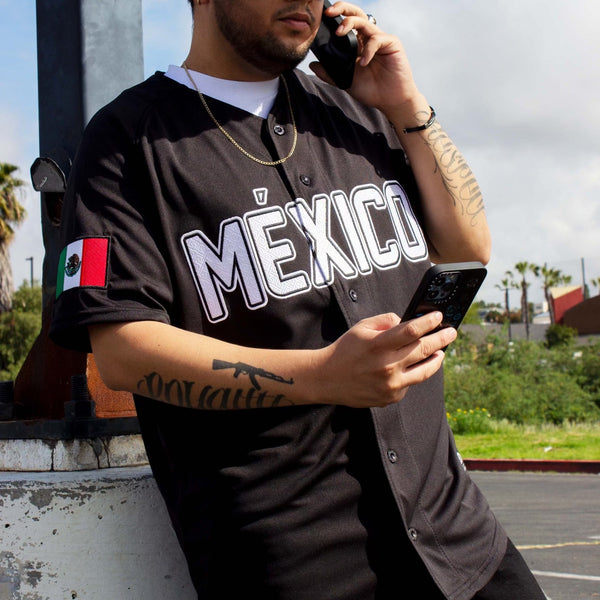Black/White MEXICO Jersey - BeisbolMXShop