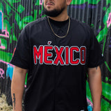 (Black) (RED LETTERS) mexico Jersey - BeisbolMXShop