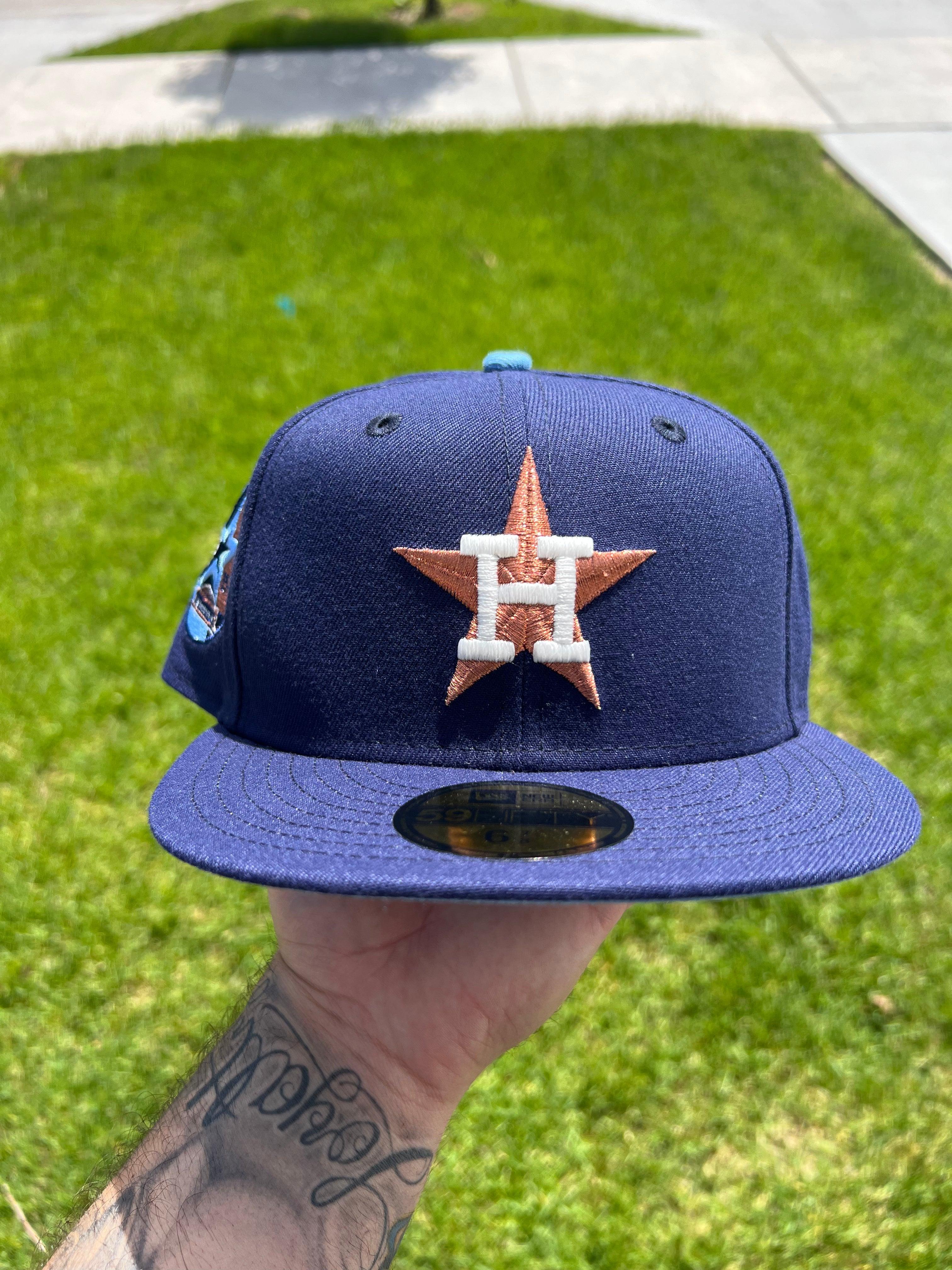 Astros blue/baby blue New Era Fitted Hat - BeisbolMXShop
