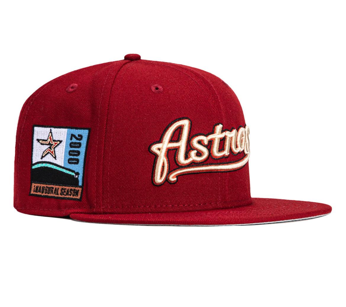 Astros brick/gold script/inaugural patch New Era Fitted Hat - BeisbolMXShop