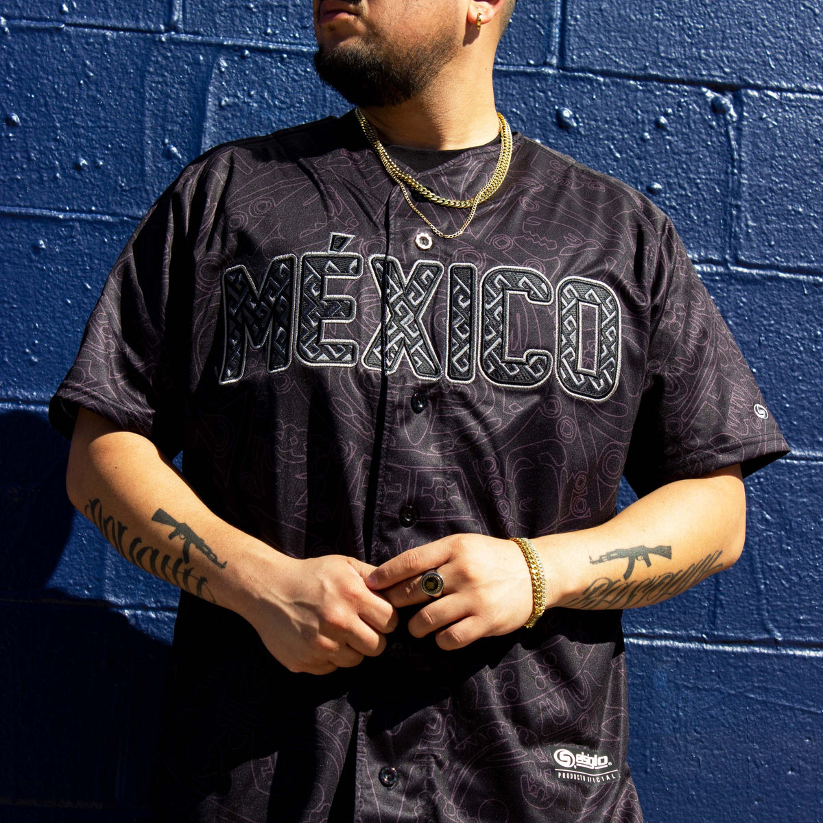 (BLACK) Aztec Mexico Jersey - BeisbolMXShop