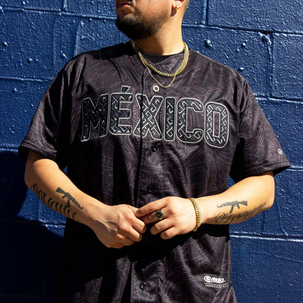 (BLACK) Aztec Mexico Jersey - BeisbolMXShop