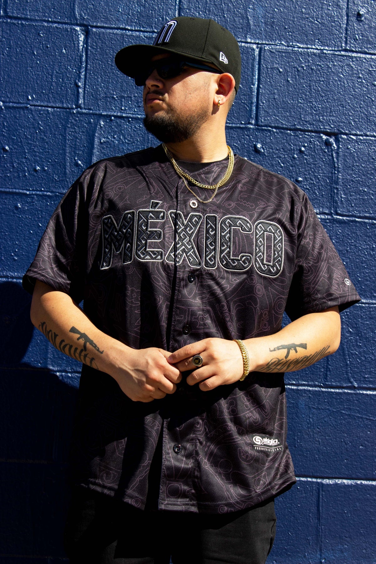 (BLACK) Aztec Mexico Jersey - BeisbolMXShop