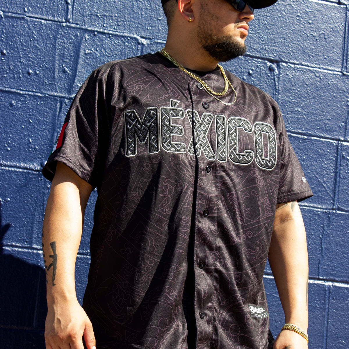 (BLACK) Aztec Mexico Jersey - BeisbolMXShop