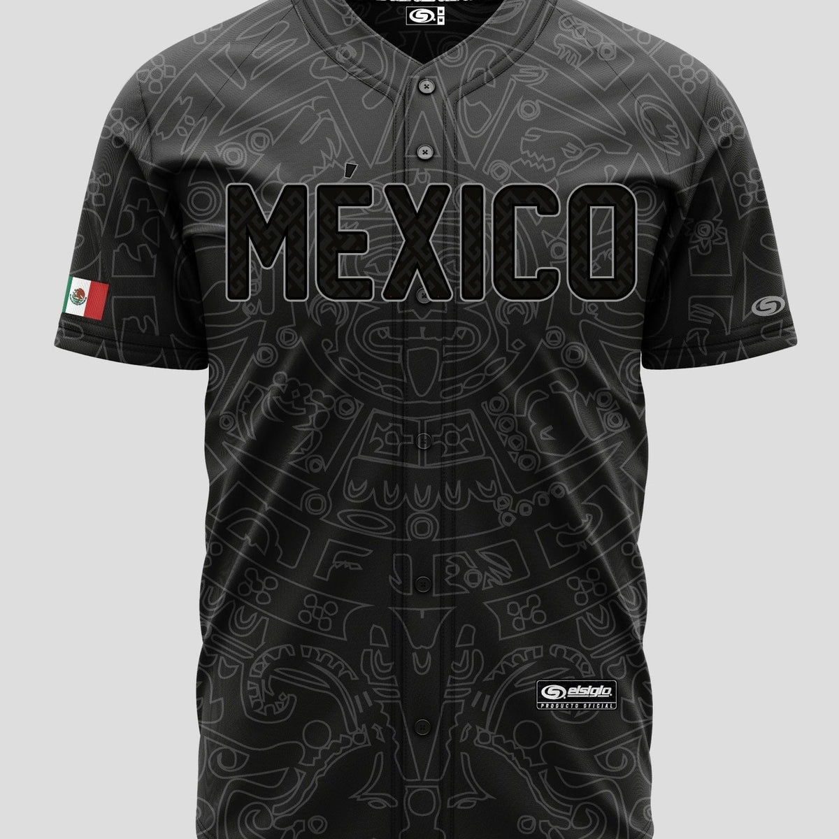 (BLACK) Aztec Mexico Jersey - BeisbolMXShop