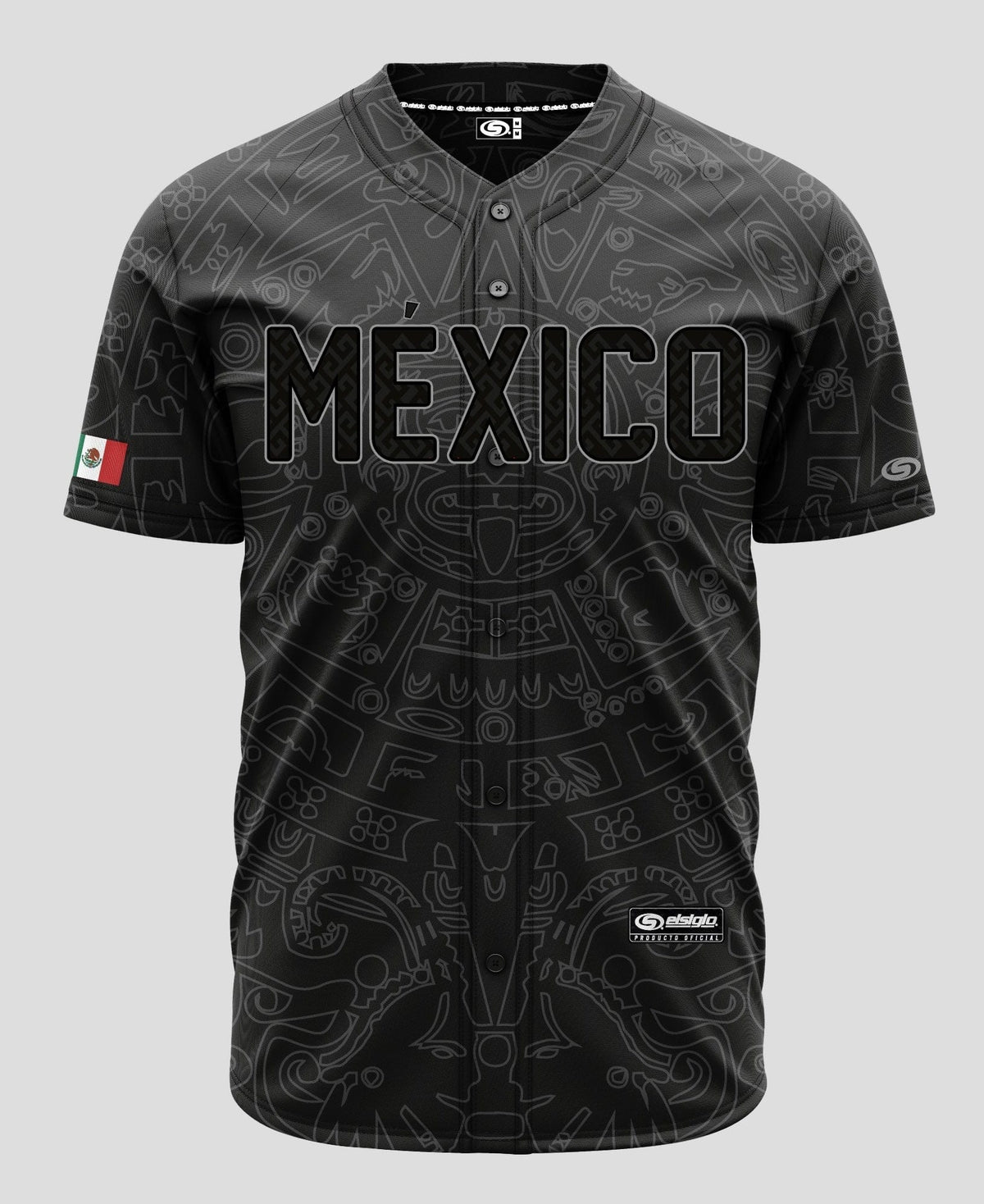 (BLACK) Aztec Mexico Jersey - BeisbolMXShop