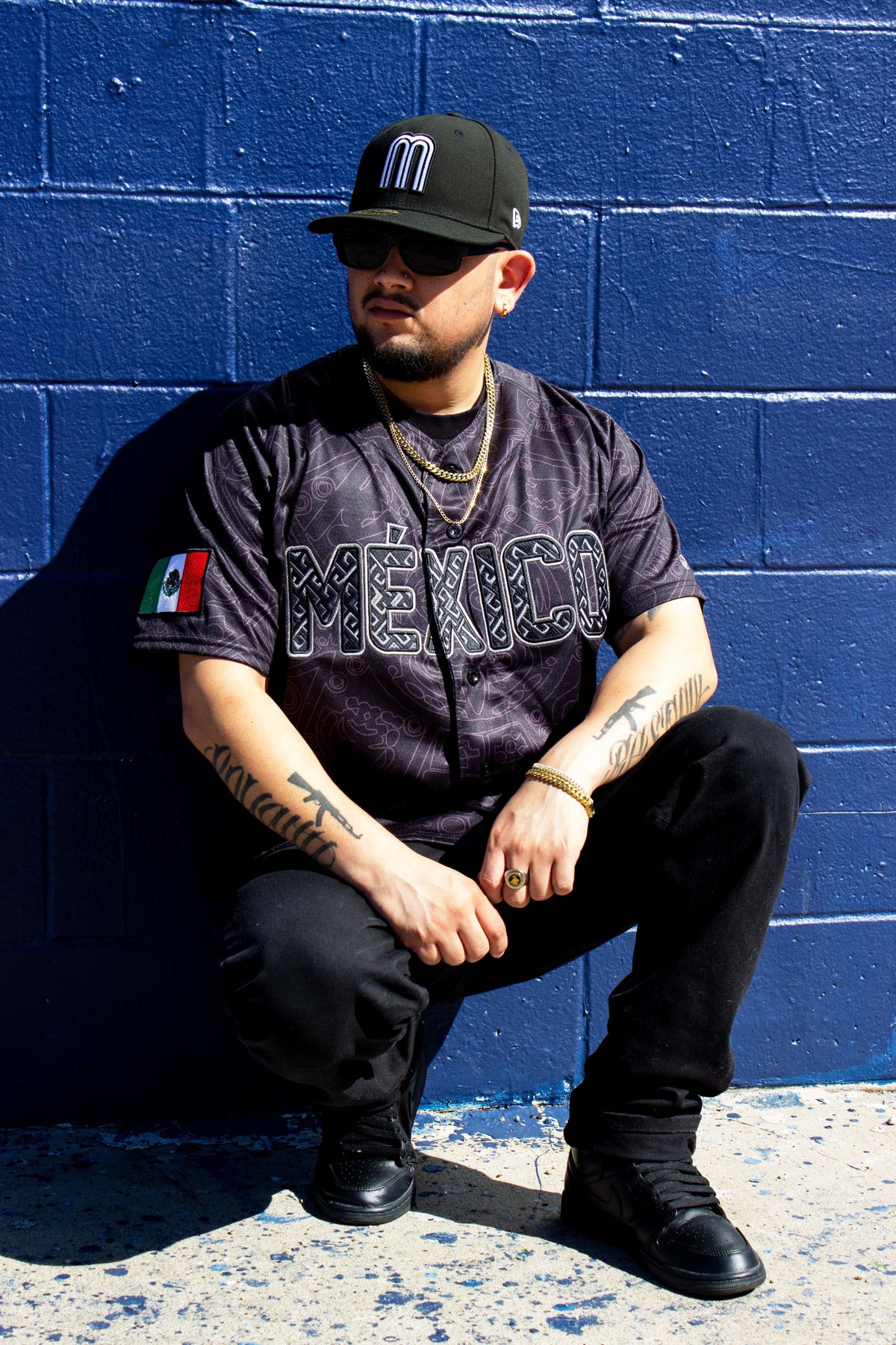 (BLACK) Aztec Mexico Jersey - BeisbolMXShop