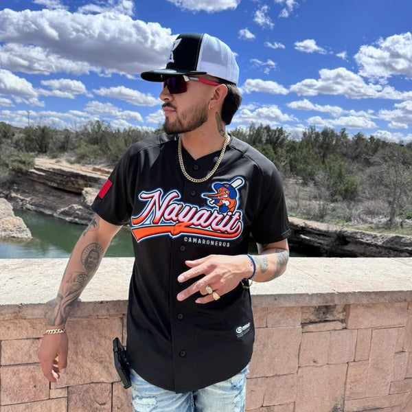 (BLACK) Camaroneros De Nayarit Jersey - BeisbolMXShop