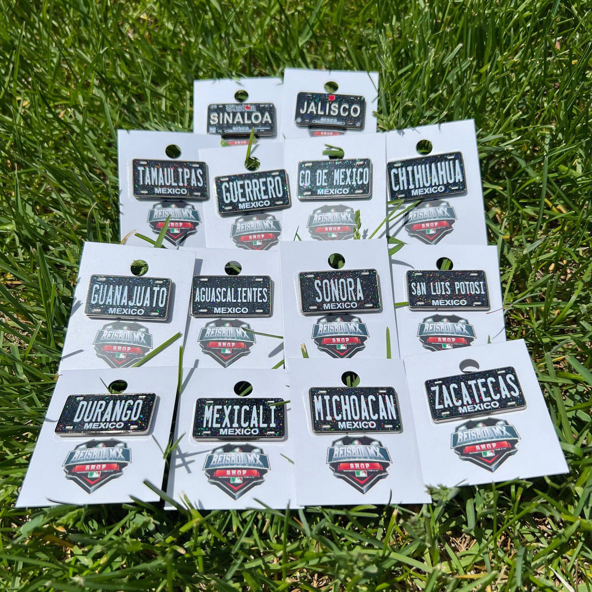 Black Mexico License Plate BMX Pins - BeisbolMXShop