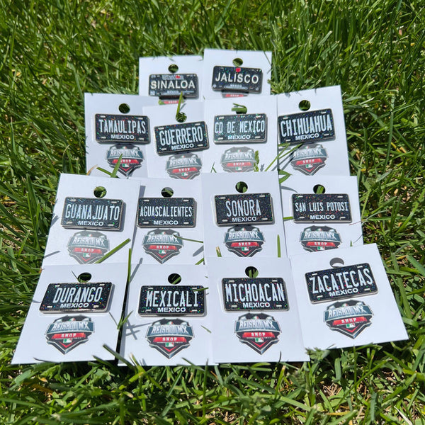 Black Mexico License Plate BMX Pins - BeisbolMXShop