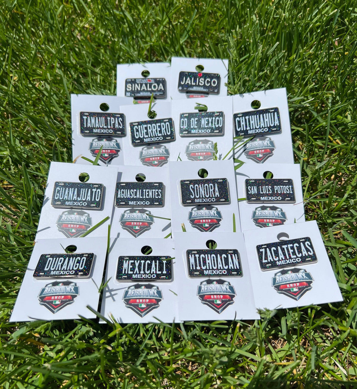 Black Mexico License Plate BMX Pins - BeisbolMXShop