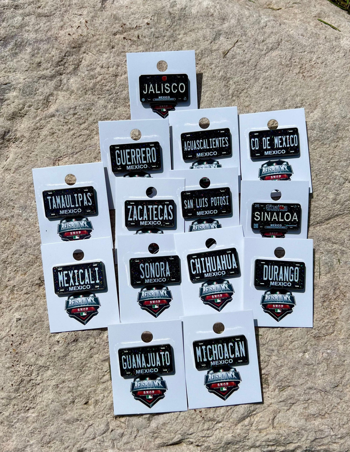 Black Mexico License Plate BMX Pins - BeisbolMXShop