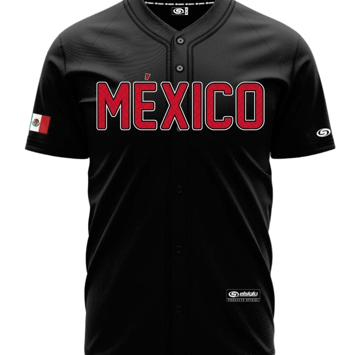 (Black) (RED LETTERS) mexico Jersey - BeisbolMXShop