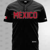 (Black) (RED LETTERS) mexico Jersey - BeisbolMXShop