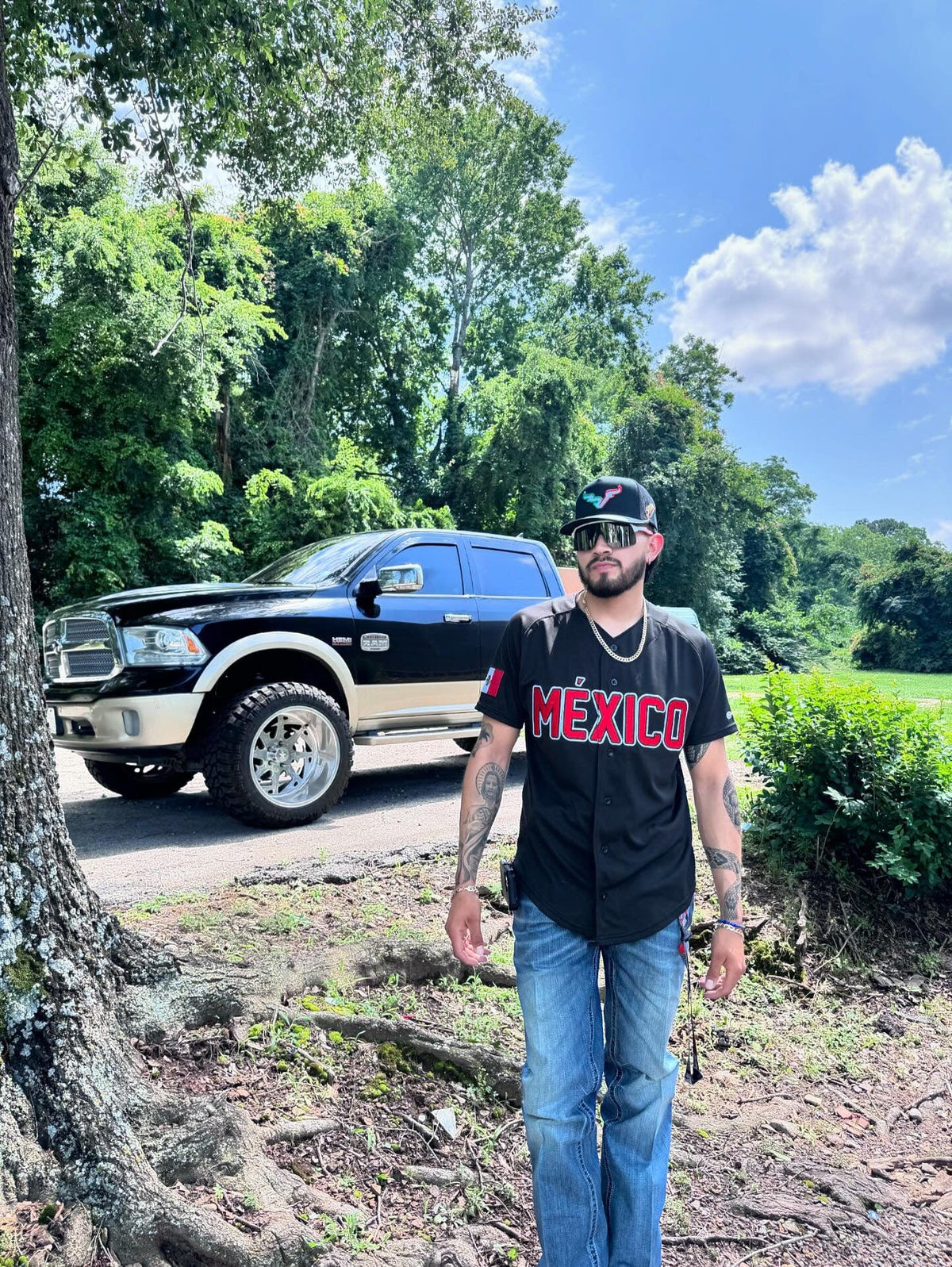 (Black) (RED LETTERS) mexico Jersey - BeisbolMXShop