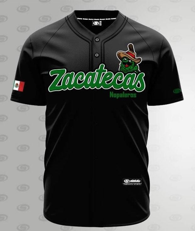 ((BLACK)) (Zacatecas) Nopaleros Jersey - BeisbolMXShop