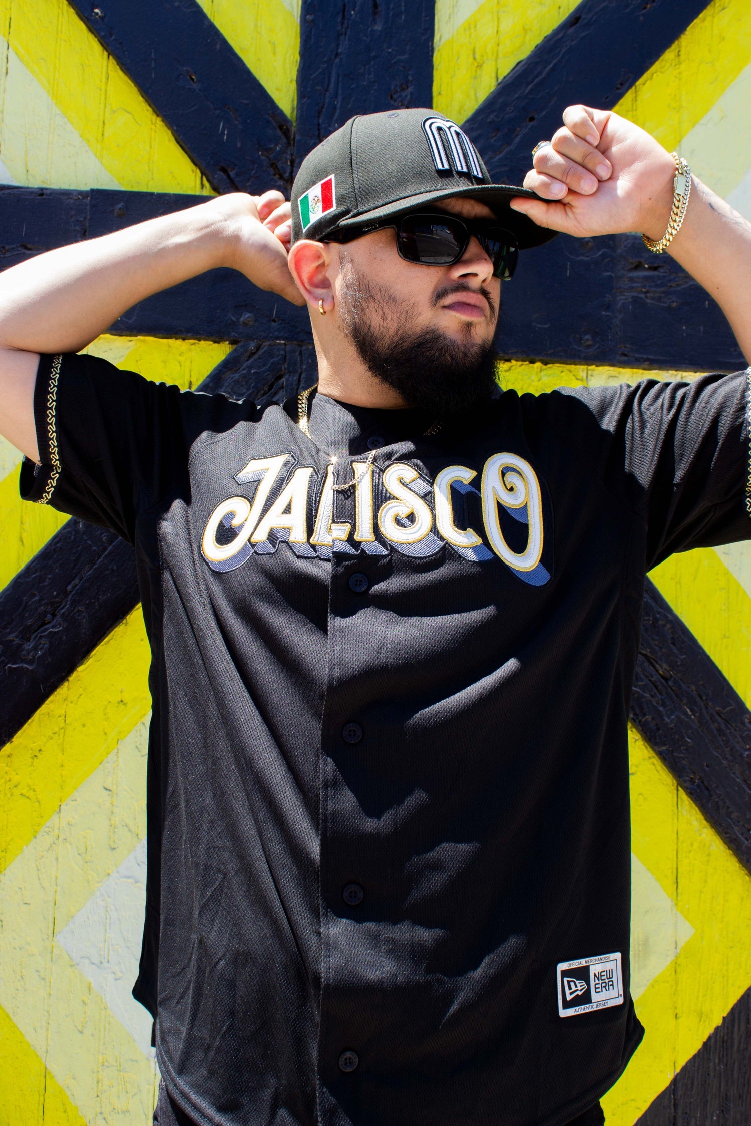(Black/gold) charros de Jalisco - BeisbolMXShop