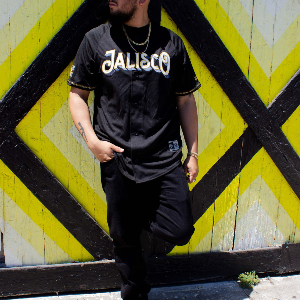 (Black/gold) charros de Jalisco - BeisbolMXShop