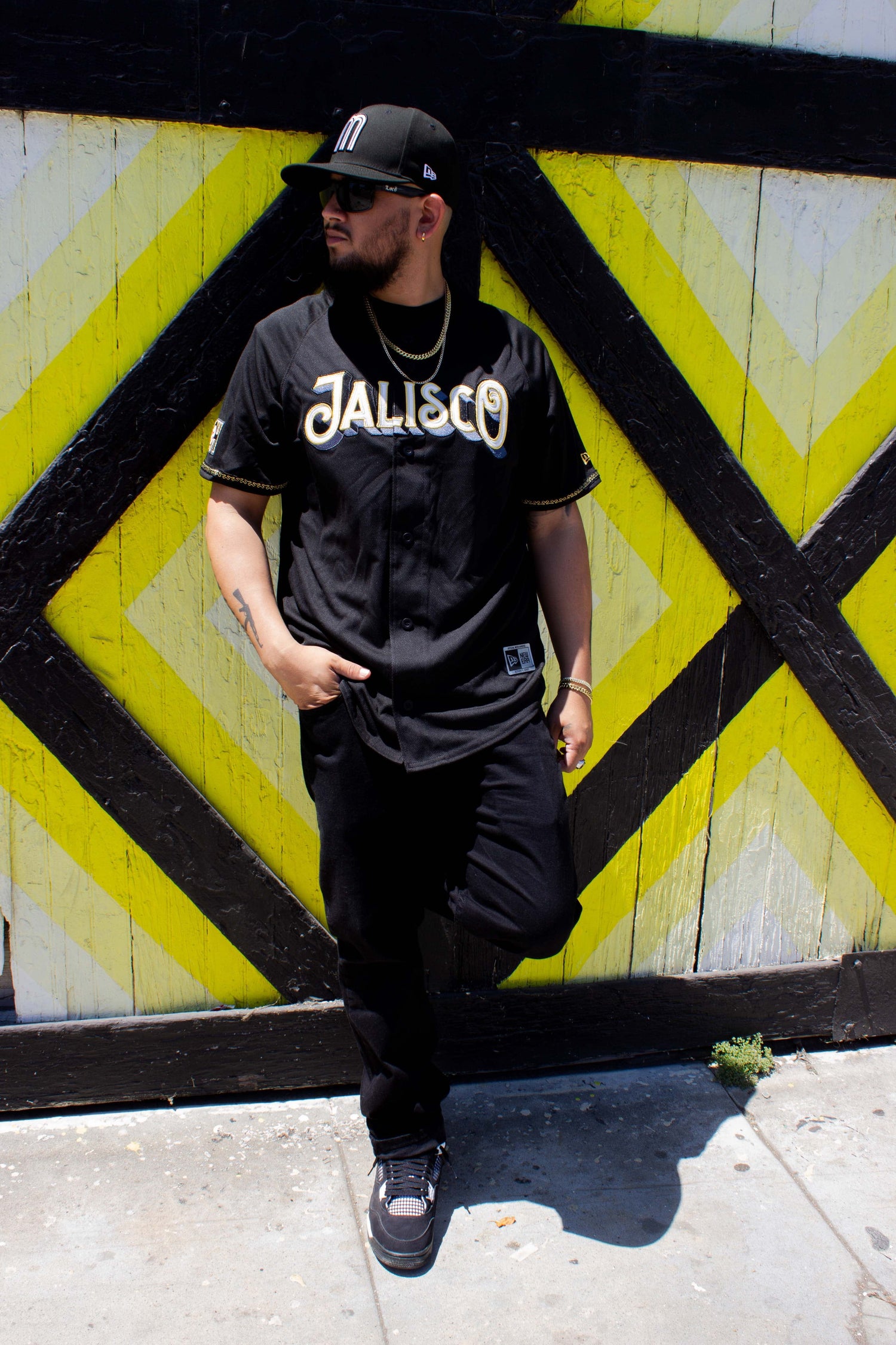 (Black/gold) charros de Jalisco - BeisbolMXShop