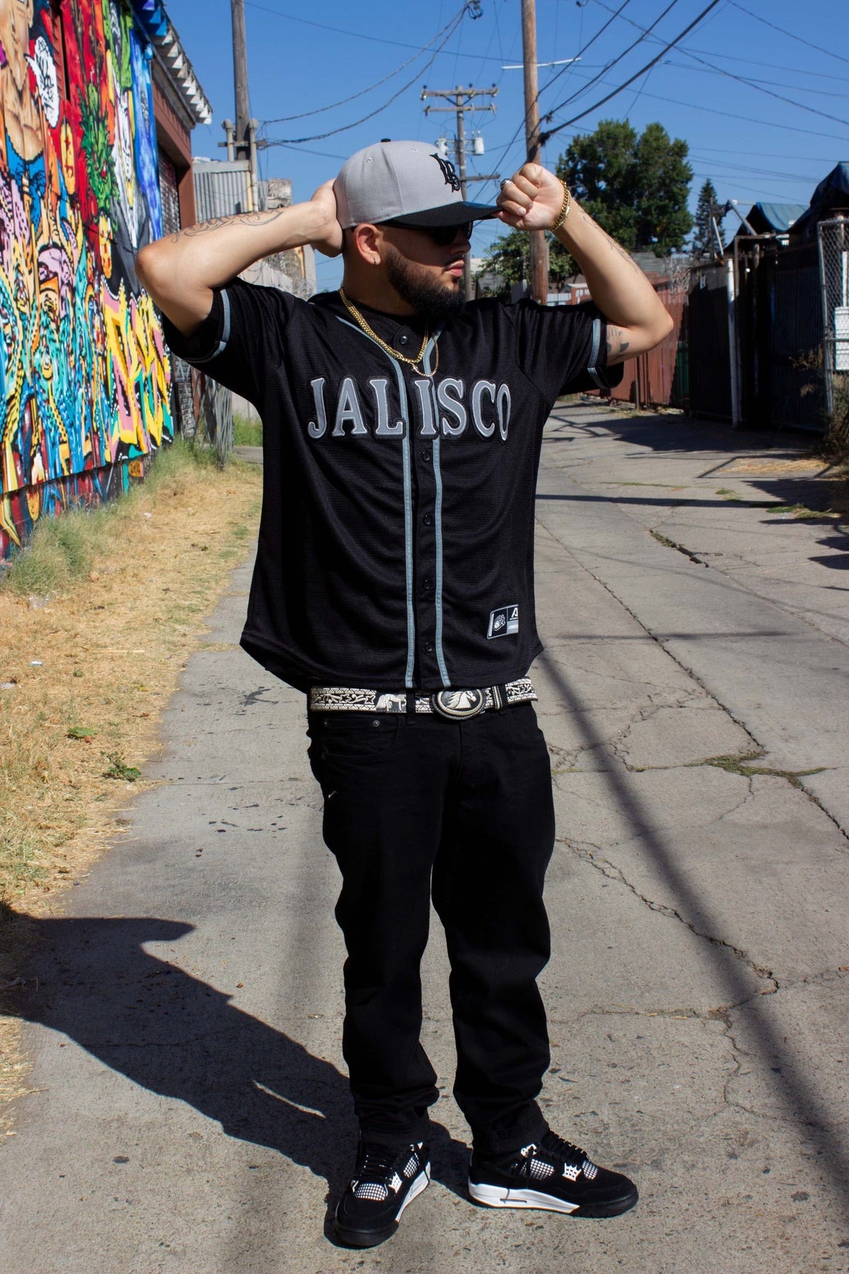 (Black/Grey) Charros De Jalisco - BeisbolMXShop