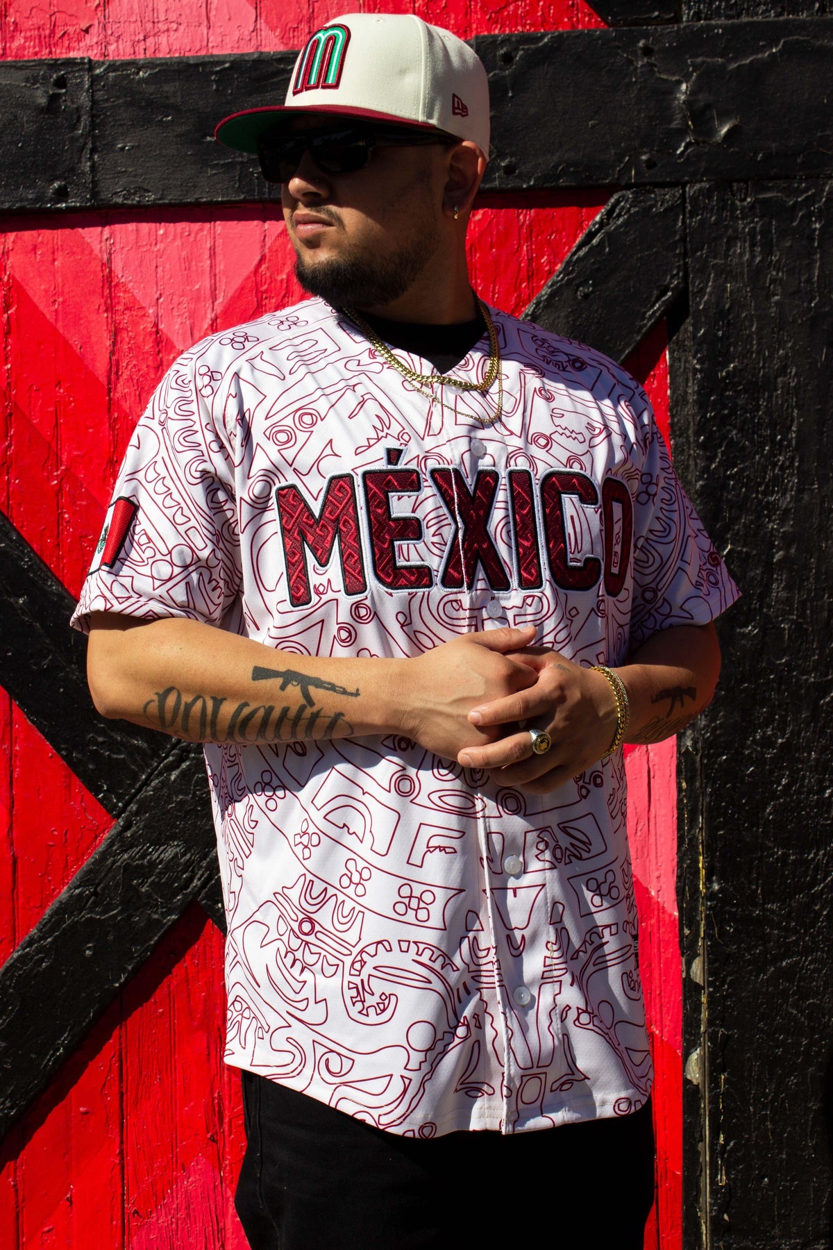 (BURGENDY) Aztec Mexico - BeisbolMXShop