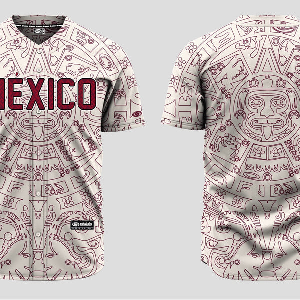 (BURGENDY) Aztec Mexico - BeisbolMXShop