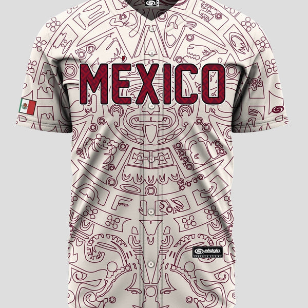 (BURGENDY) Aztec Mexico - BeisbolMXShop