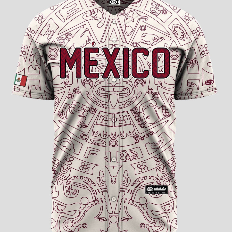 (BURGENDY) Aztec Mexico - BeisbolMXShop