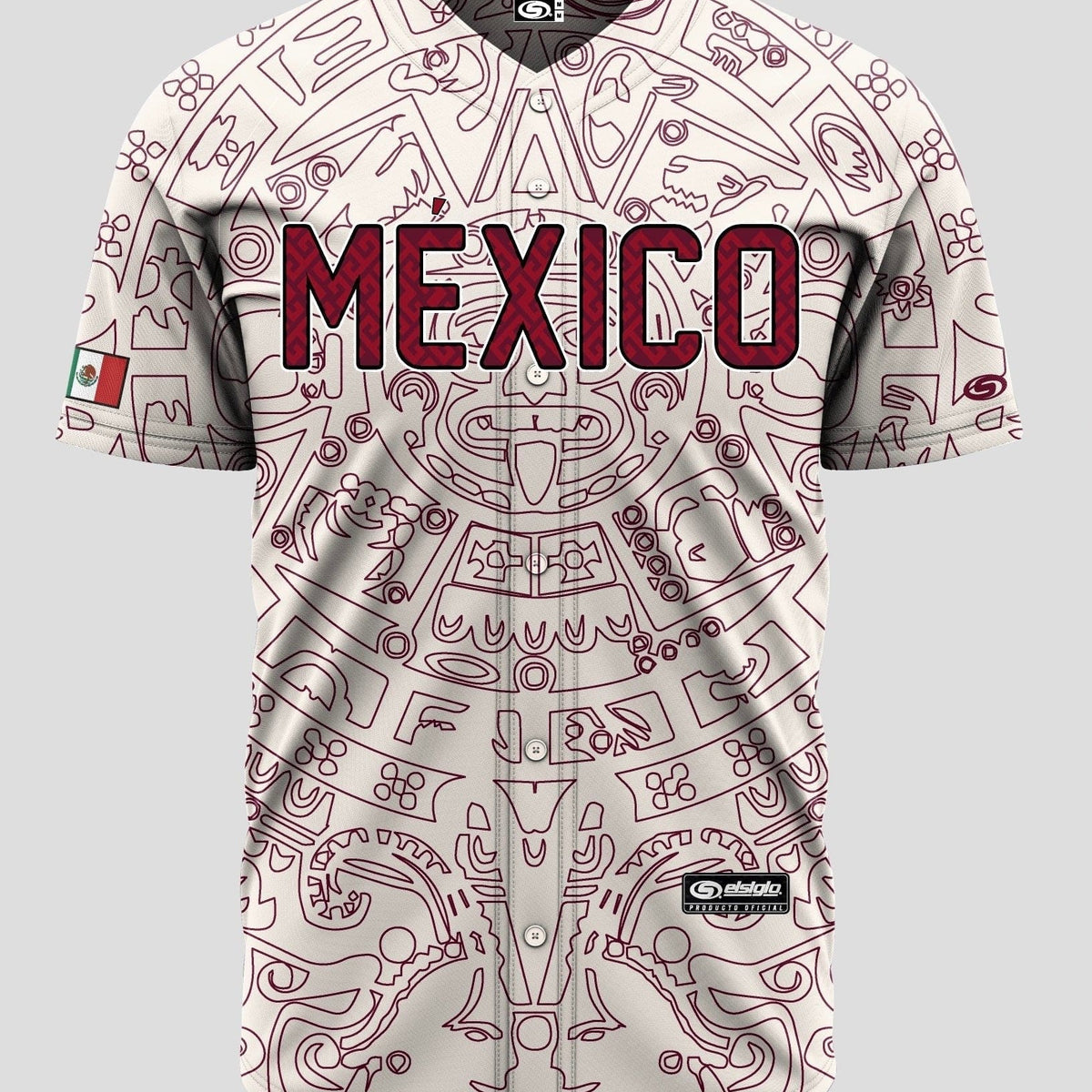 (BURGENDY) (kids) Aztec Mexico - BeisbolMXShop