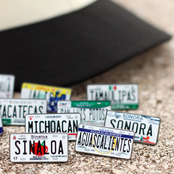 Colored Mexico License Plate Pins - BeisbolMXShop