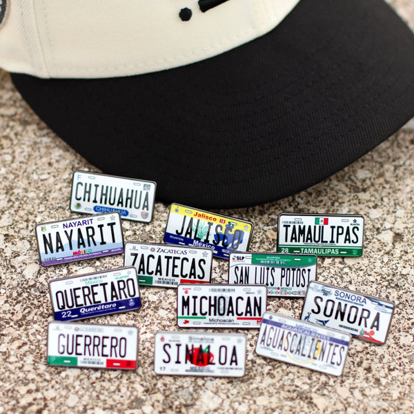 Colored Mexico License Plate Pins - BeisbolMXShop