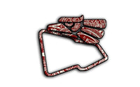 Echo en mexico burgendy/White NE FLAG - PIN - BeisbolMXShop