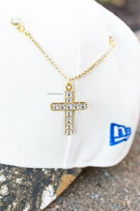 Gold Big rocks cross chain - BeisbolMXShop