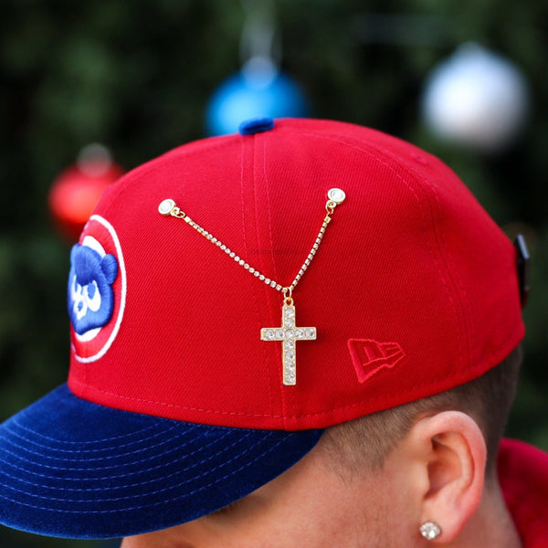 Gold Big rocks cross chain - BeisbolMXShop